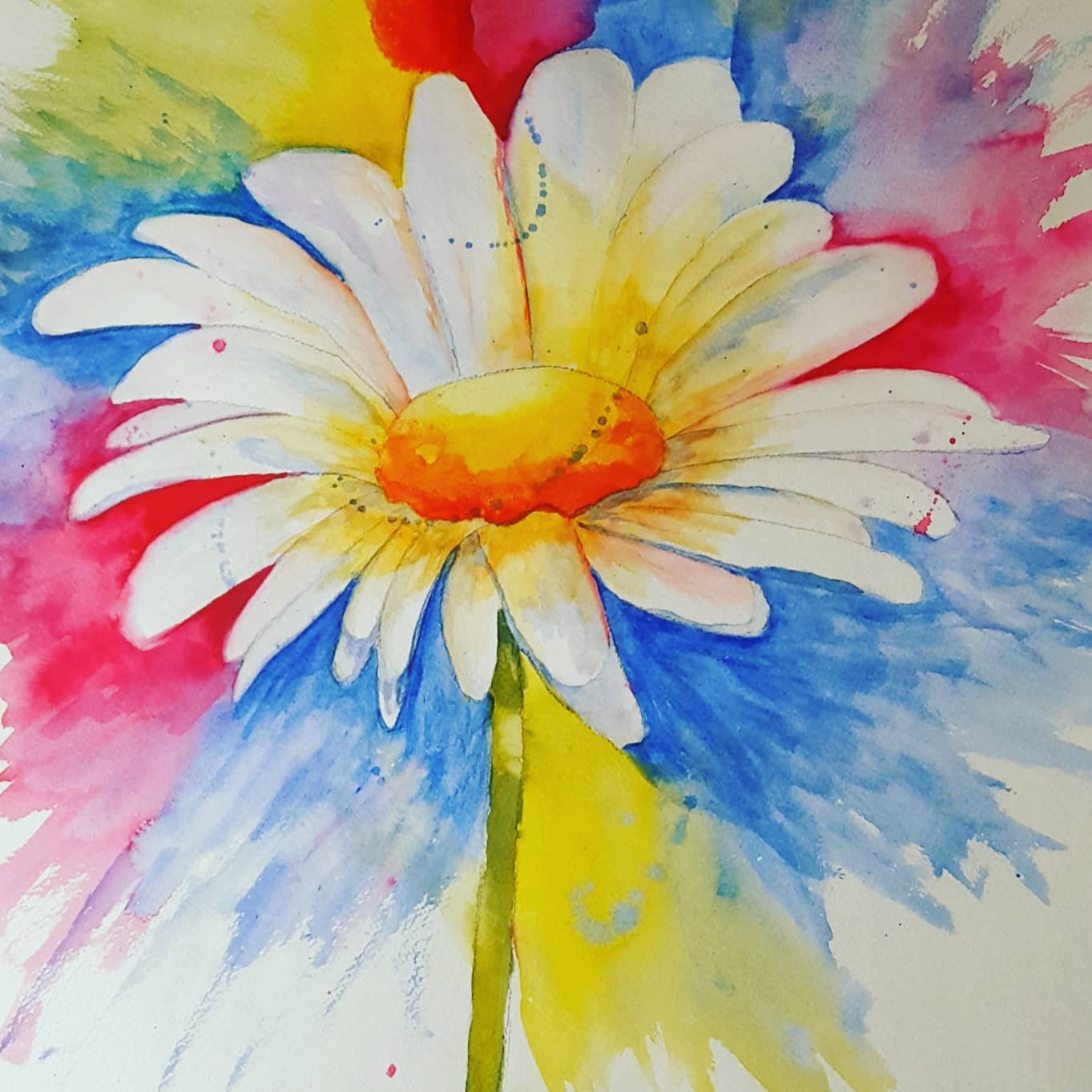 Explore the beauty of a Free Daisy aka Shine On Marguerite print by The Artful Lynk, Fine Art by Lynda Krupa capturing the essence of daisies. This mesmerizing Free Daisy aka Shine On Marguerite painting illuminates any space with its captivating watercolor technique.