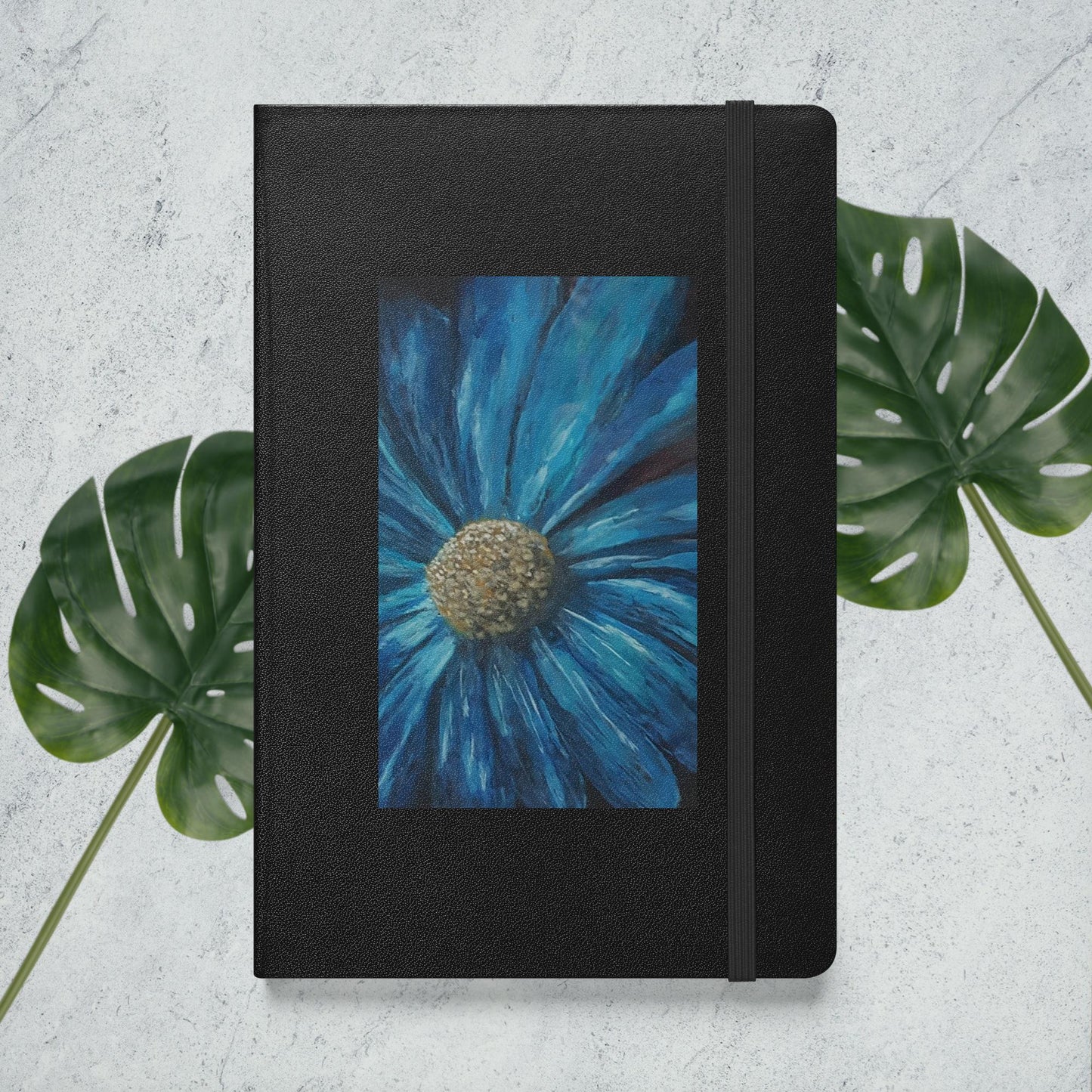 Blue Anemone Hardcover Bound Notebook with Original Art by Lynda Krupa, The Artful Lynk