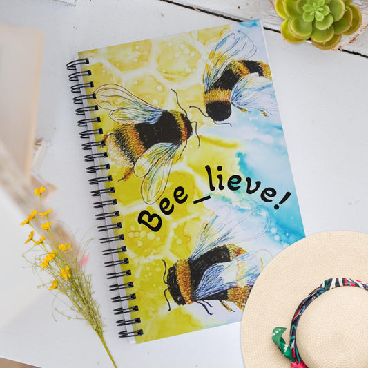 Bee-Lieve Spiral notebook